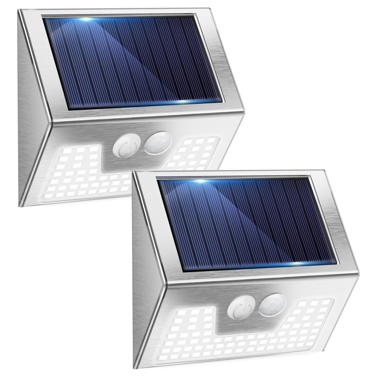 vighep Solar Security Lights Outdoor Motion Sensor, White 318LED Led Solar Powered Light with 3 Lighting Modes, IP65 Waterproof Wireless Pir Wall Light for Outside Garden Fence Yard-Warm White