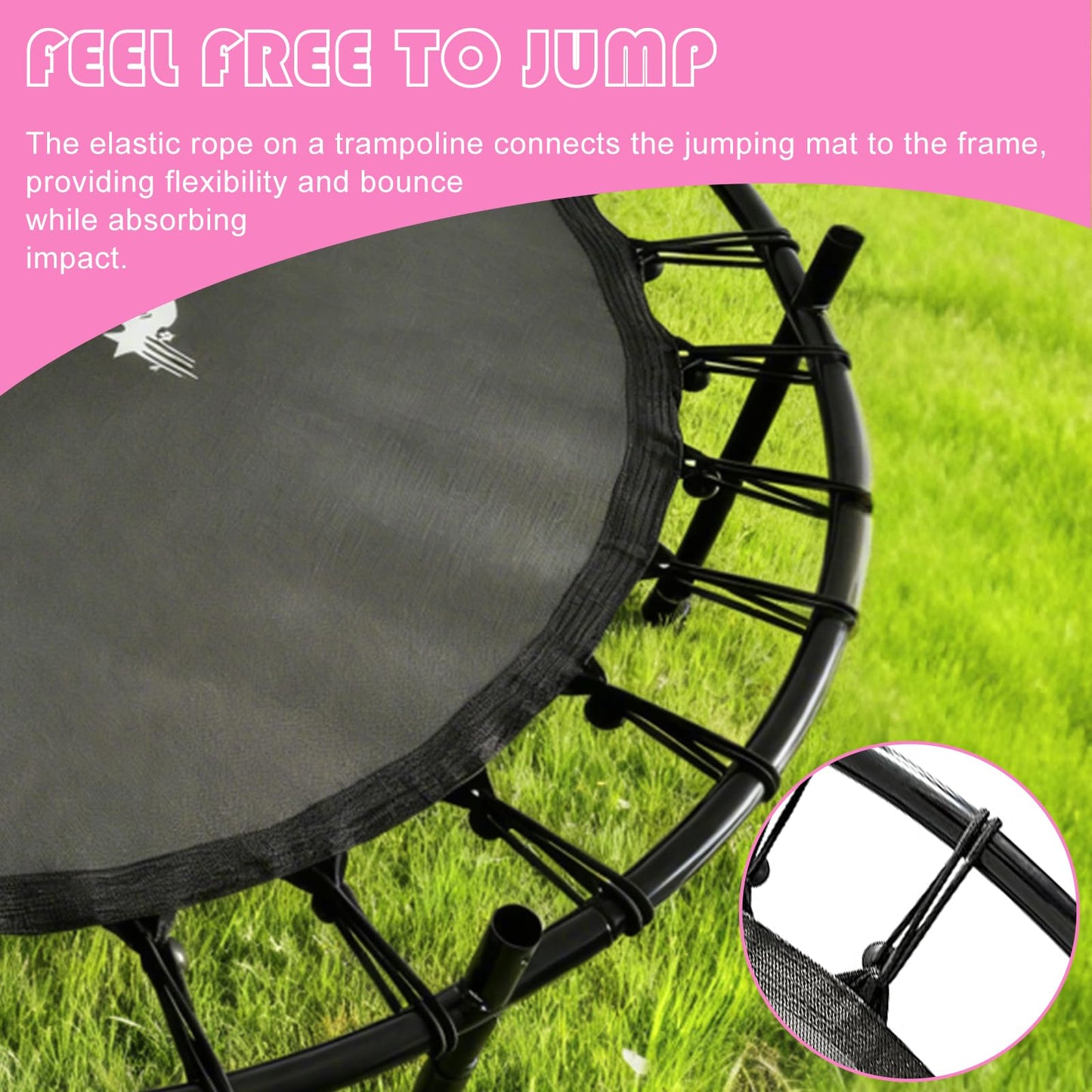 GALACTICA 55" Kids Mini Trampoline with Safety Enclosure Net — Max 25 kg | 4 Colours