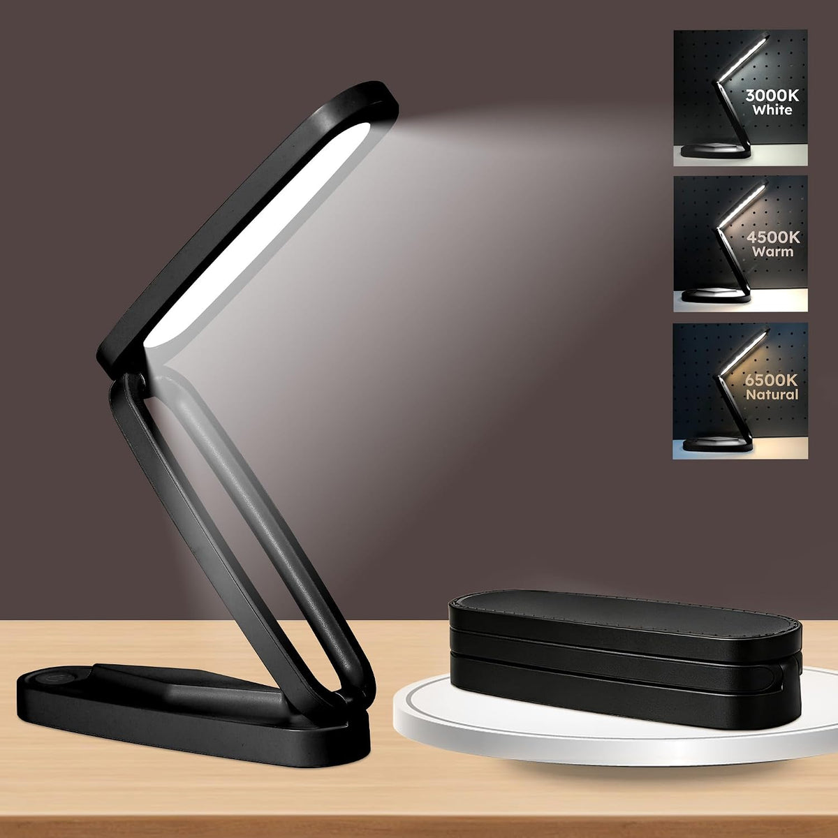 Small LED Rechargeable Portable Foldable Cordless Desk Table Lamp