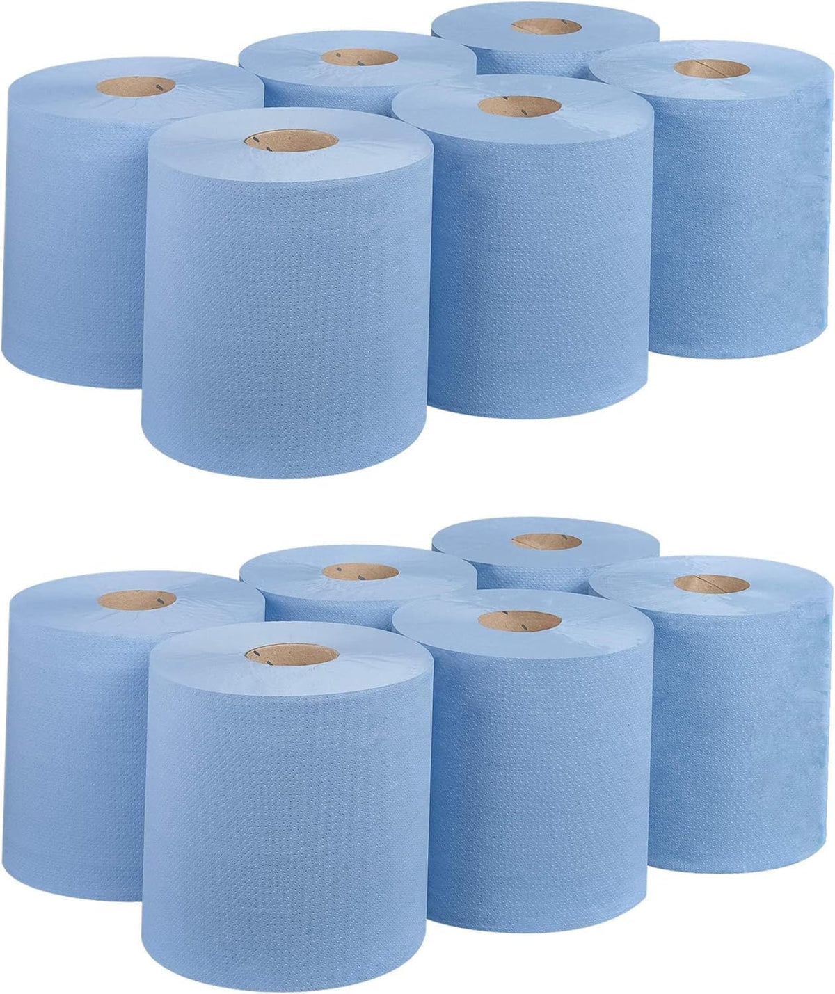 Bargain Factory Blue CENTREFEED Rolls 2 PLY 12 Pack Paper Towels Hand Towel Tissue Premium Quality Wall Mounted Lockable Rolls 100m