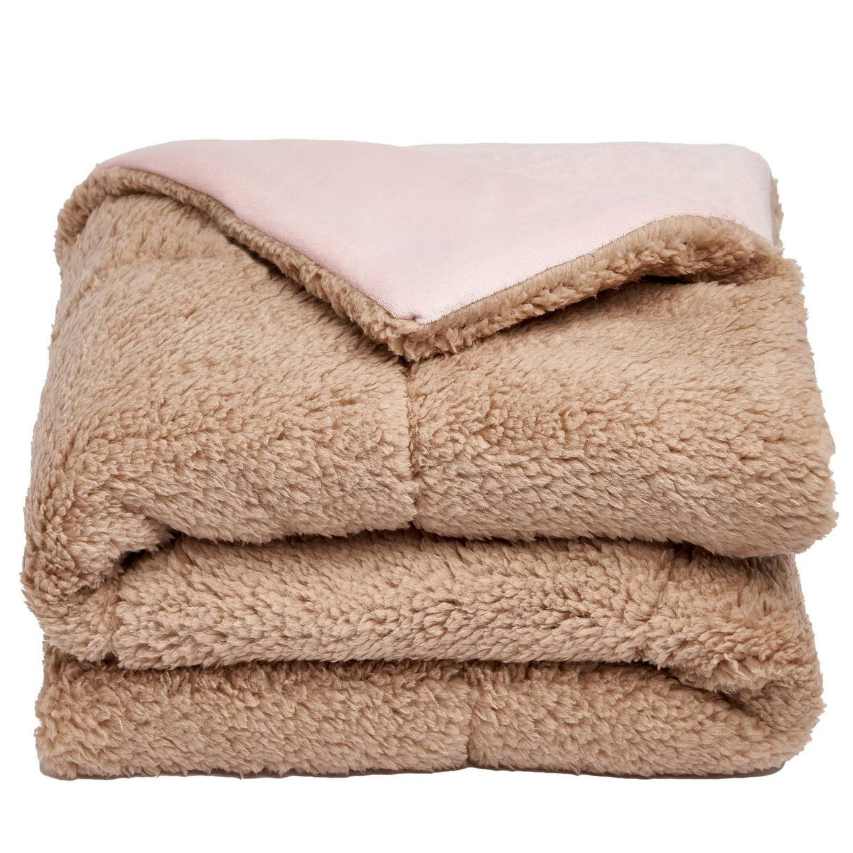 OHS Quilted Pet Blanket Soft Sherpa Fleece Animal Dog Cat Throw