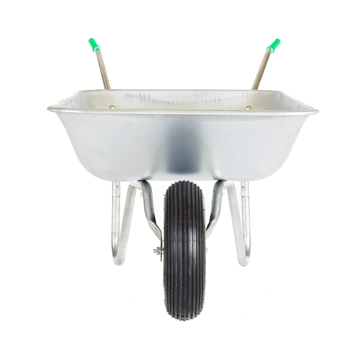 Neo Wheelbarrow Home Garden Cart Galvanised with Pneumatic Tyre (85L) Silver