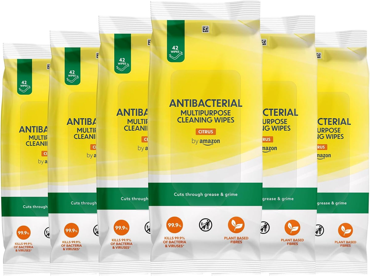 by Amazon Multipurpose Cleaning Wipes Citrus, 252 wipes 42 count (Pack of 6)