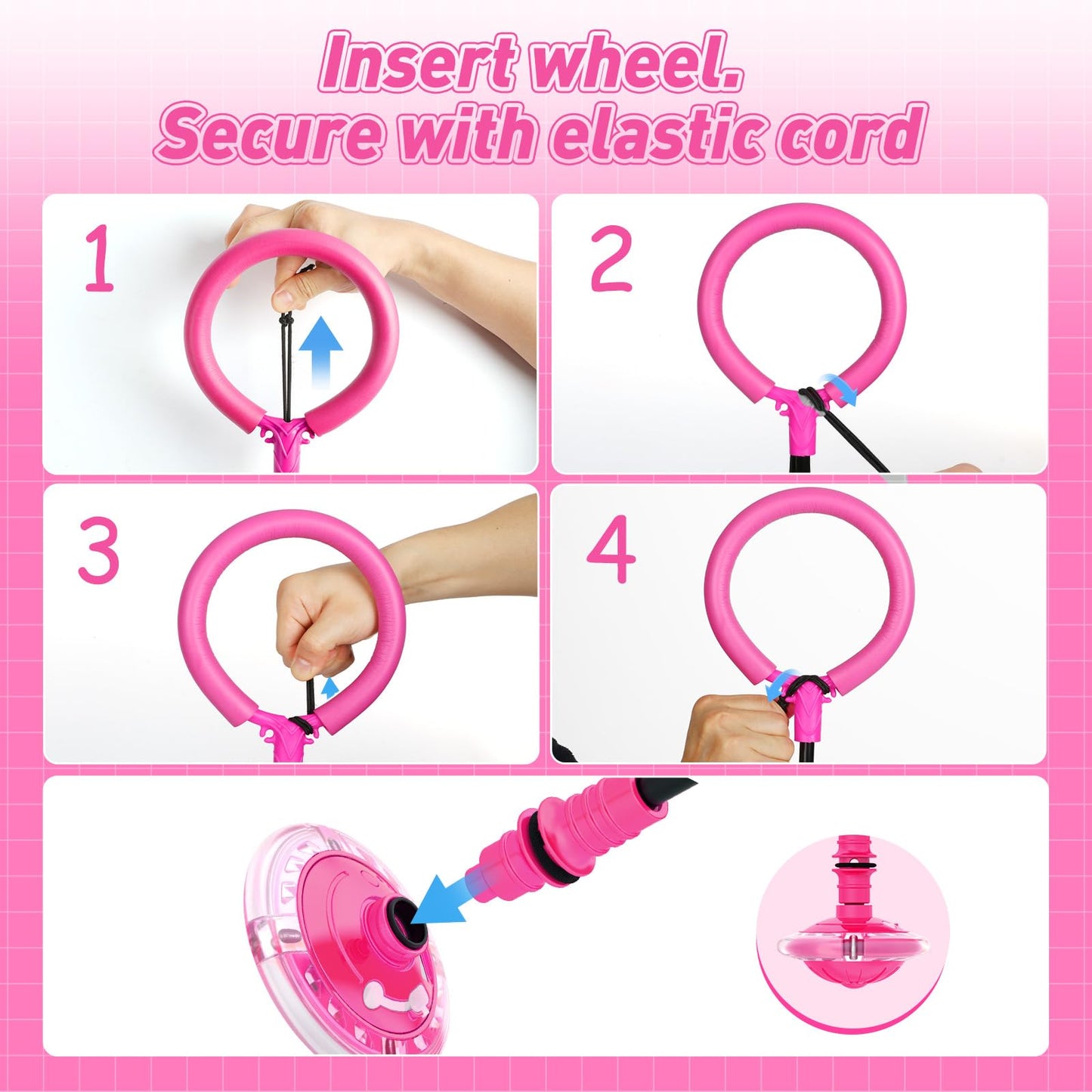 Hot Bee Ankle Skip Ball for Kids with Counter, Timer, Cal Calculator, Girl Birthday Gifts for Age 5 6 7 8 9 10+, Rechargeable Foldable Sports Toy Skip it Toy for Kids Xmas Present