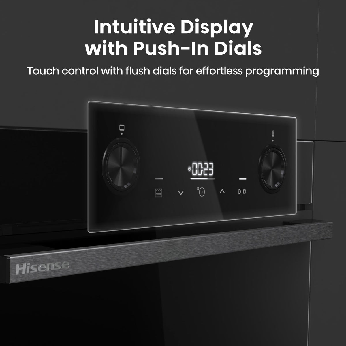 Hisense BI62020ABGUK - Built-in 60L Electric Single Oven - Black - 530x595x595 mm (DxWxH) - A Rated, Extra Large