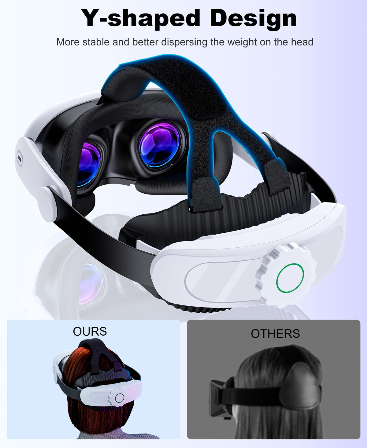 HELLCOOL Head Strap with 10000mAh Battery Pack Cables for Meta Quest 3S/3/2,Adjustable Elite Strap Replacement Intended for Quest Head Strap,VR Headset Accessories