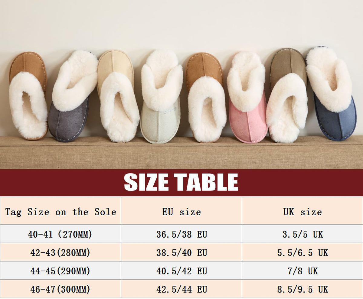 Misolin Womens Slippers With Memory Foam Fluffy Slip-on House