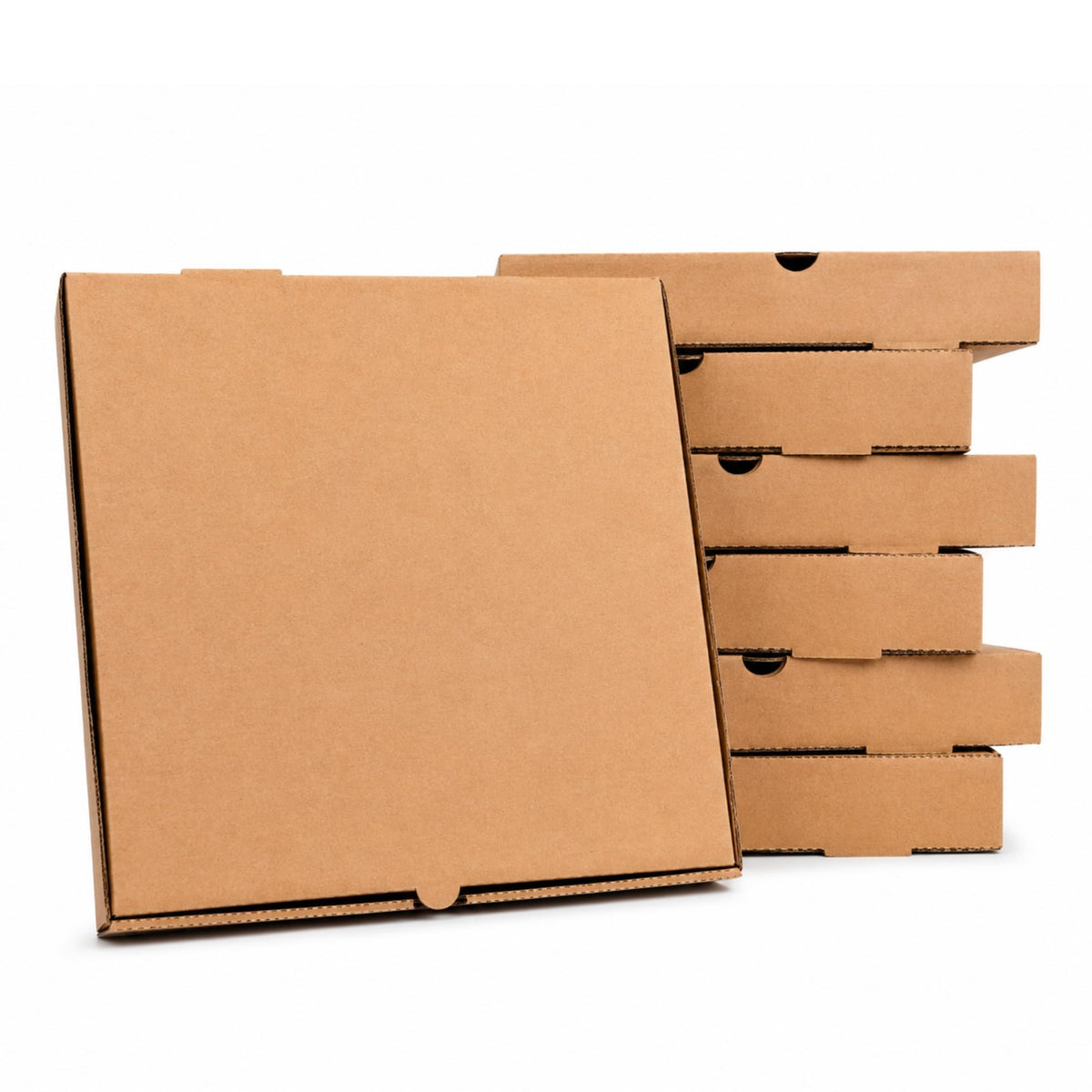 Pizza Boxes — Lightweight Food Boxes— Plain Pizza Style Postal Boxes with Rear Vent Hole - Easy to Transport (Plain 9 Inch - 100 Pizza Boxes)