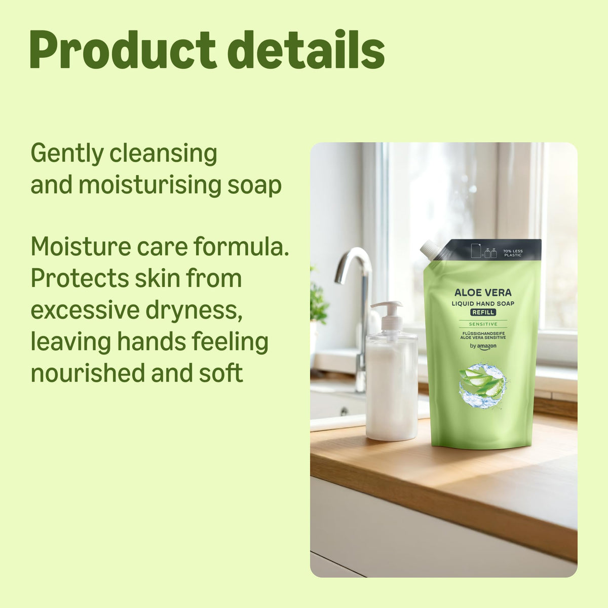 by Amazon Milk & Honey Hand Soap Refill, 2 x 1000ml
