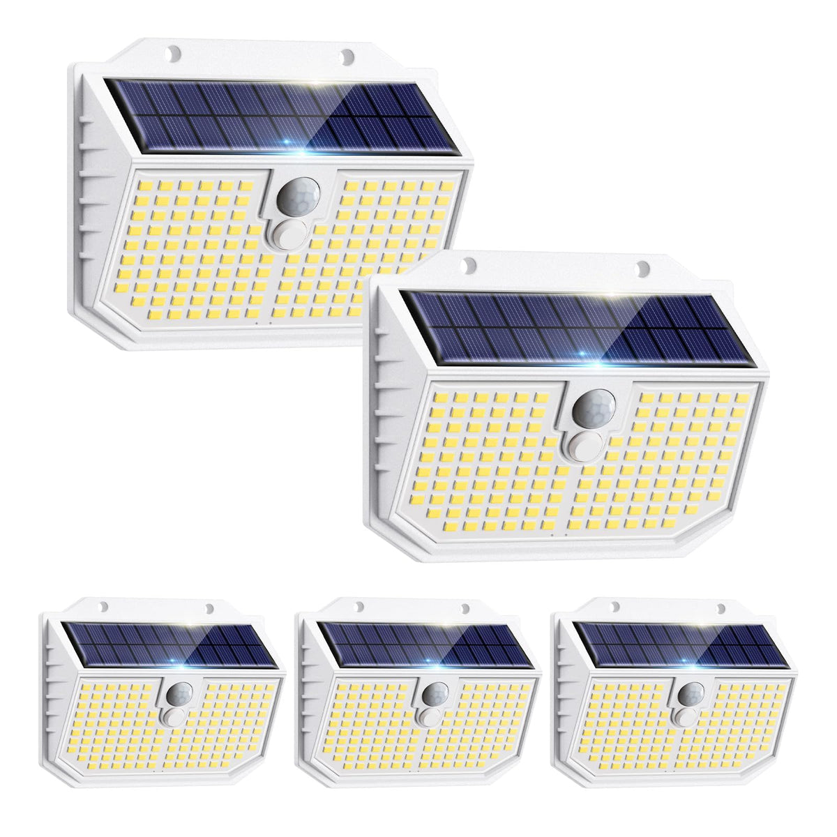 nipify Solar Lights,Upgraded 3000K Warm Solar Garden Lights,3 Modes Motion Sensor and IP65 Waterproof Solar Lights Outdoor Garden for Outside Shed Driveway Backyard Garage Walkway Wall Fences