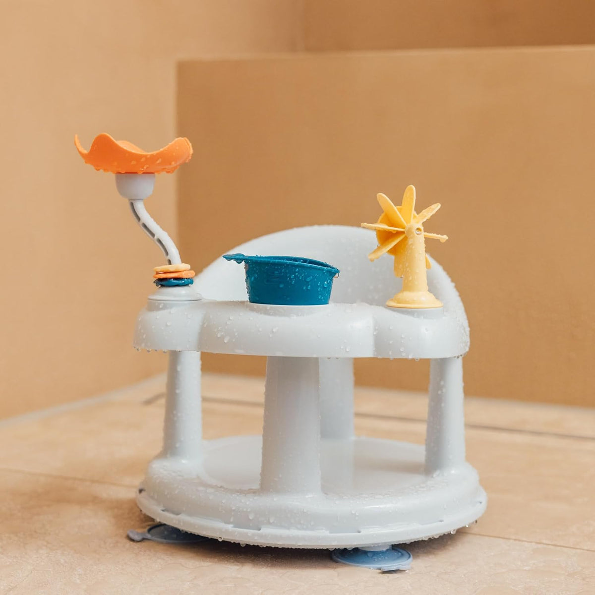 Bebeconfort Playful Swivel Baby Bath Seat, 0–10 kg, Blue