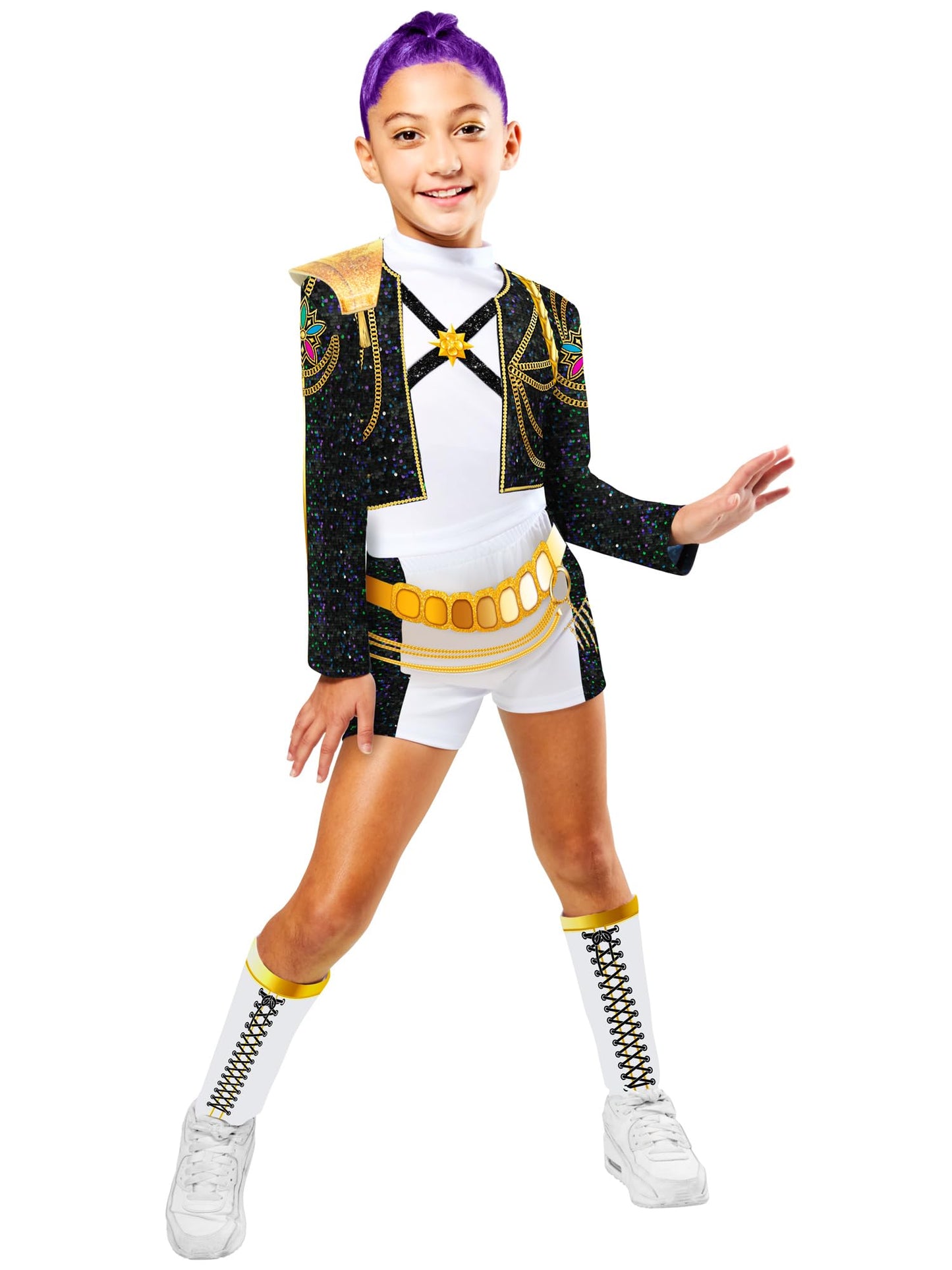 Rubies Official Netflix K-Pop Demon Hunters Deluxe Rumi Golden Child Costume, Kids Fancy Dress