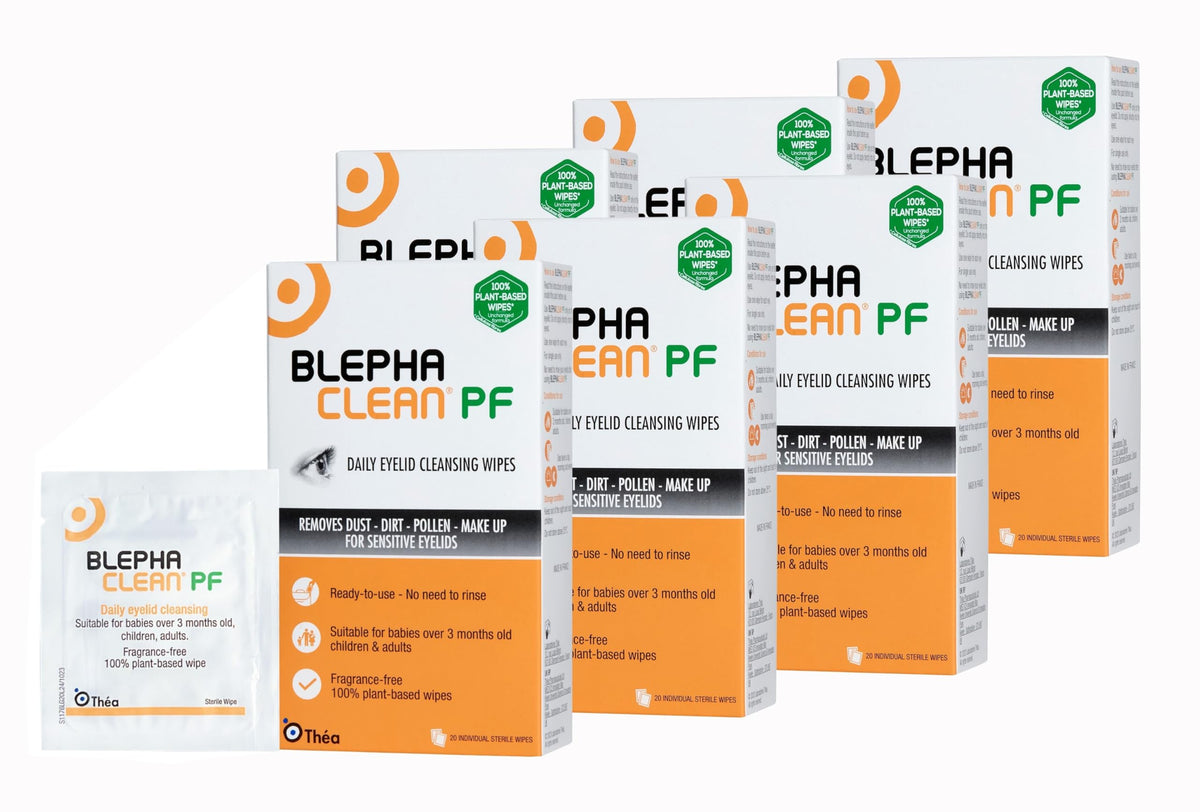 Blephaclean PF Cleansing Eyelid Wipes, for Sensitive Eyelids, 20 Wipes