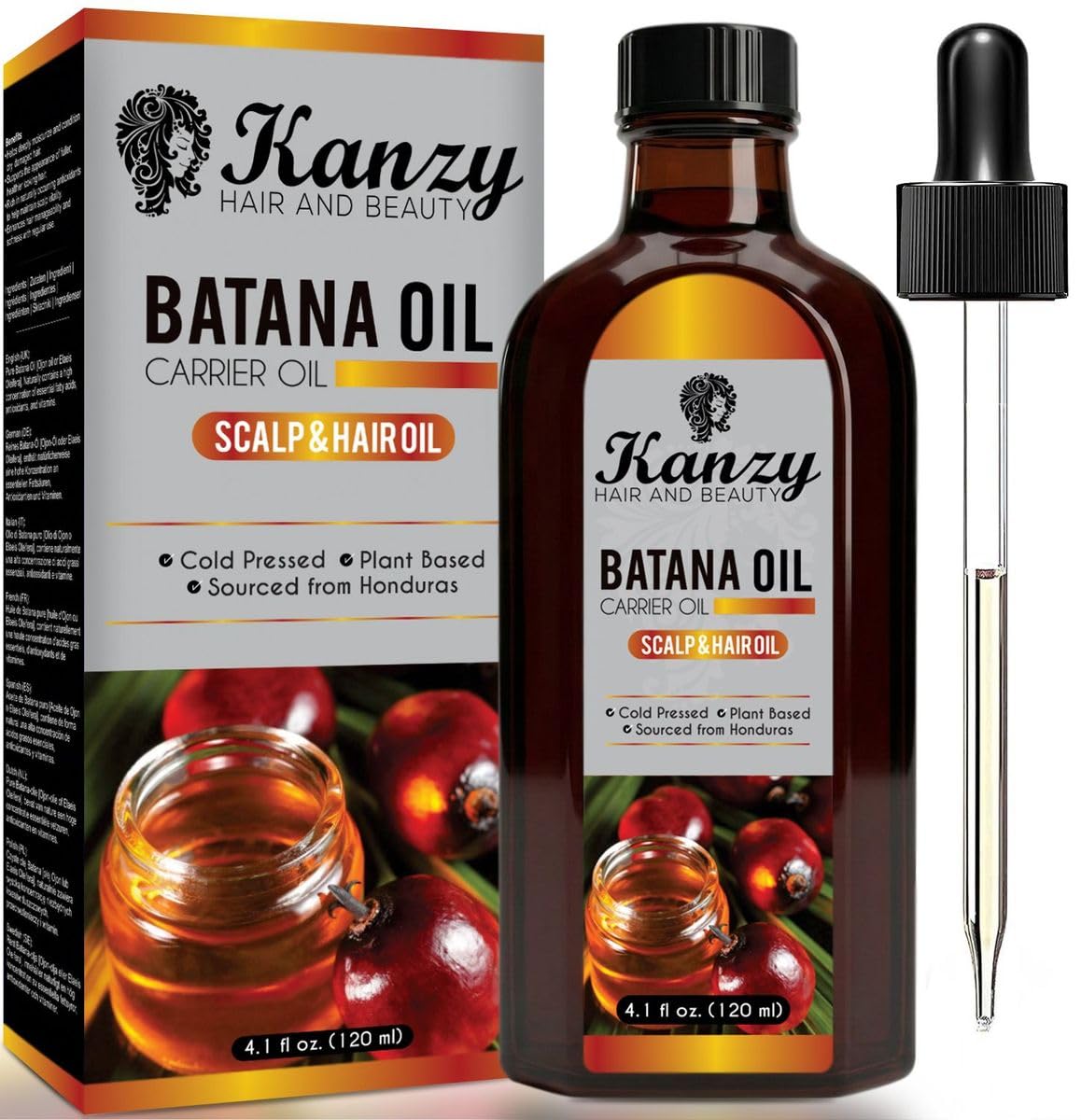Kanzy Vitamin E Oil for Skin, Hair, Lips and Face - Naturally Sourced Multi-Purpose Plant-Based Vitamin E Oil for Hair Growth as Skincare and Haircare Product for both Men and Women (30 ml)