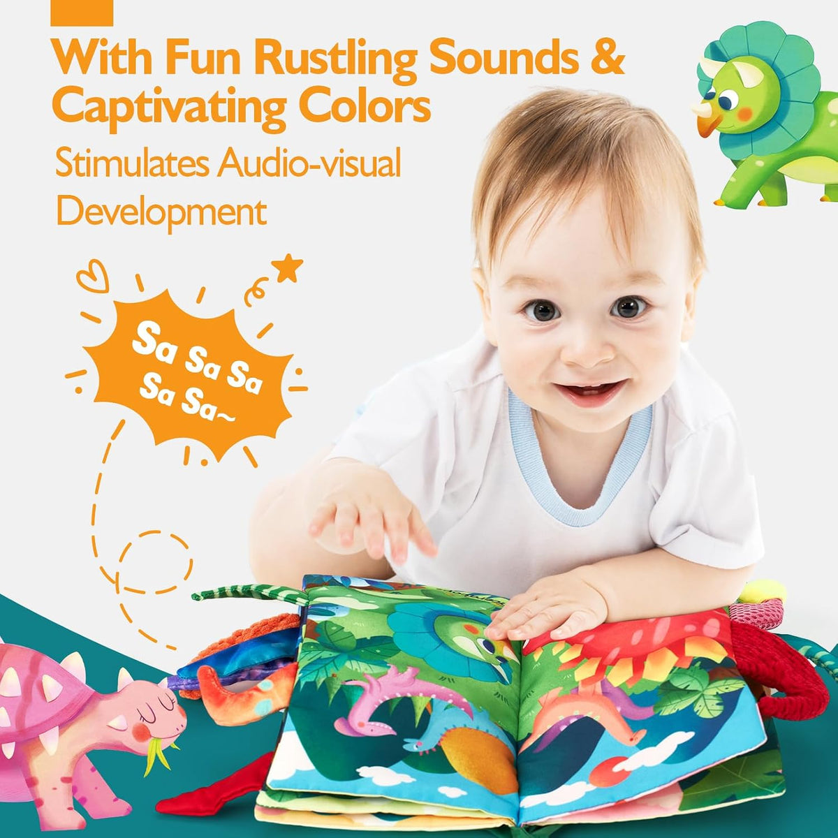 hahaland Baby Books 0-6 Months Infant Tummy Time Toys High Contrast