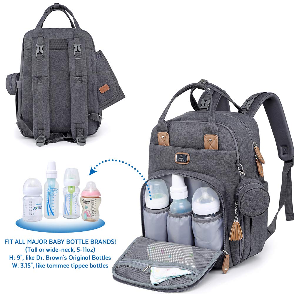 Dikaslon Baby Changing Bags Backpack, Large Baby Bag, 19 Pockets, Outdoors