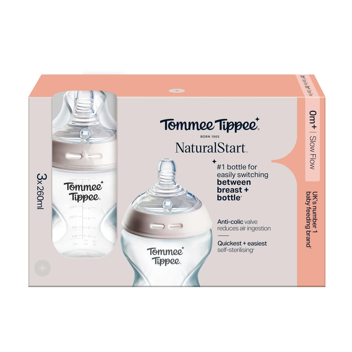 Tommee Tippee Natural Start Baby Bottle Breast-Like Teat 0m+ 260ml