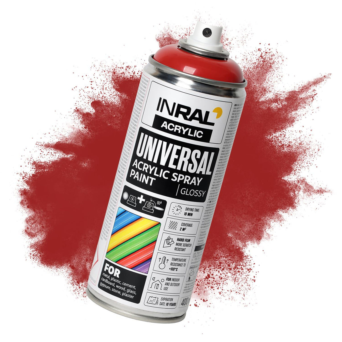 Acrylic Spray Paint Pure White Matt RAL9010 [400ml] – Universal Spray for Metal, Plastic, Wood & Stone – High-Coverage, UV & Rain Resistant – Indoor & Outdoor Use