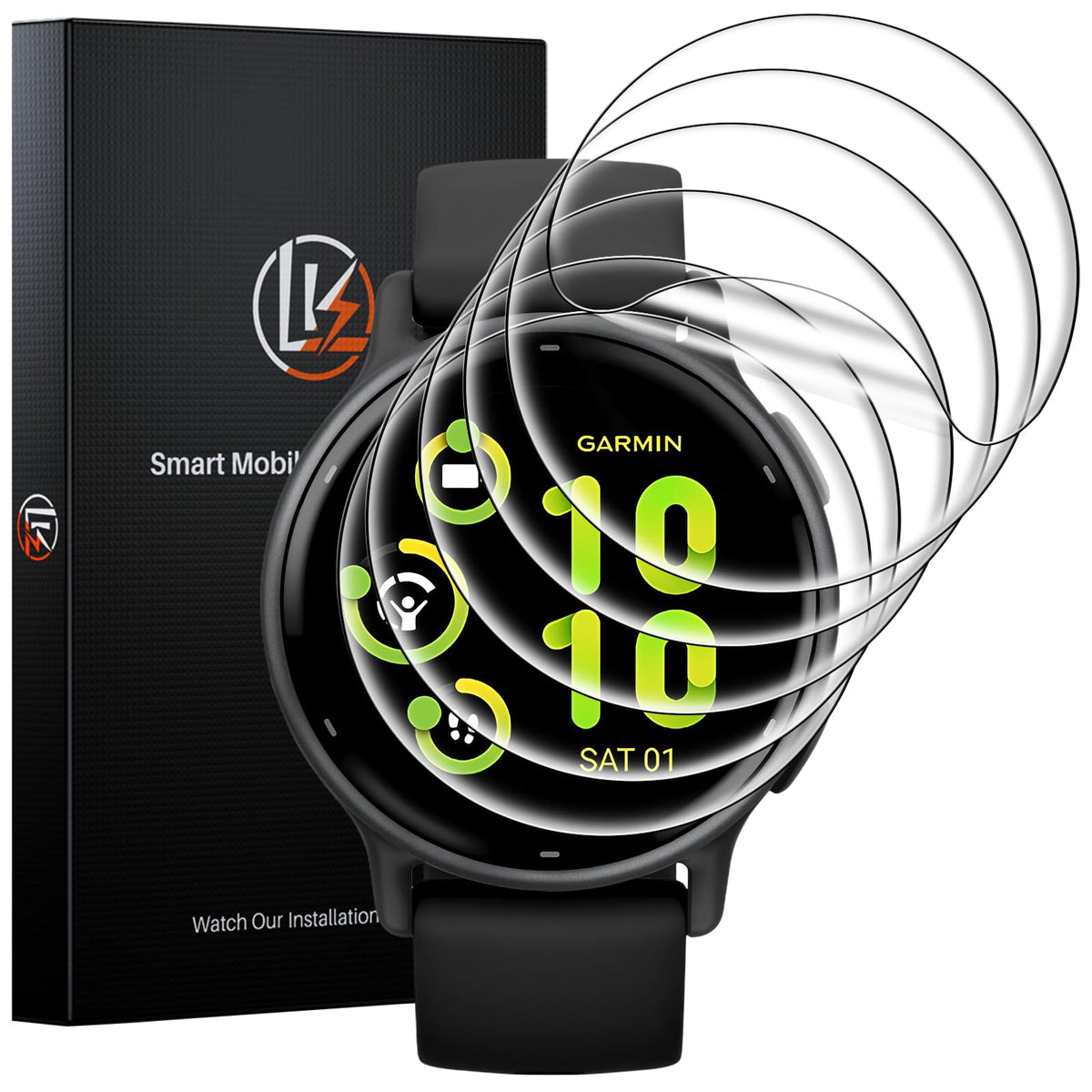 LK 6 Pack for Apple Watch Series 12/11/10 42mm Screen Protector