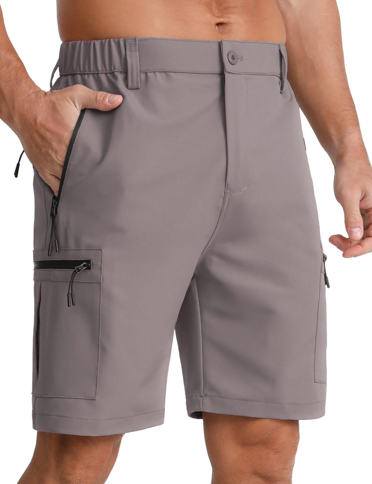 APTRO Mens Cargo Hiking Shorts Outdoor Lightweight Golf Casual Shorts for Men with 5 Zipper Pockets