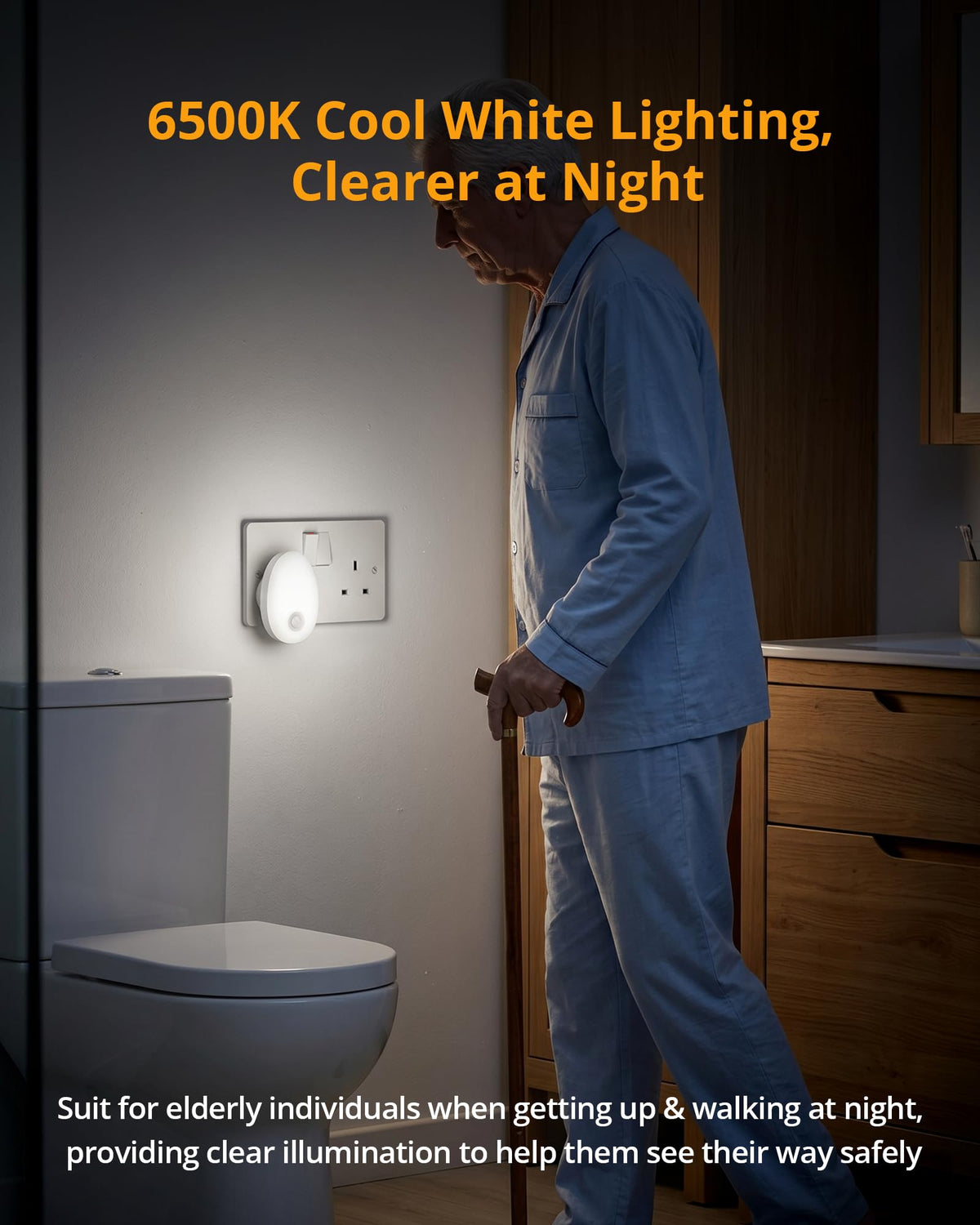 Lyridz Night Light Plug in Wall (2 Pack), LED Motion Sensor Lights Indoor