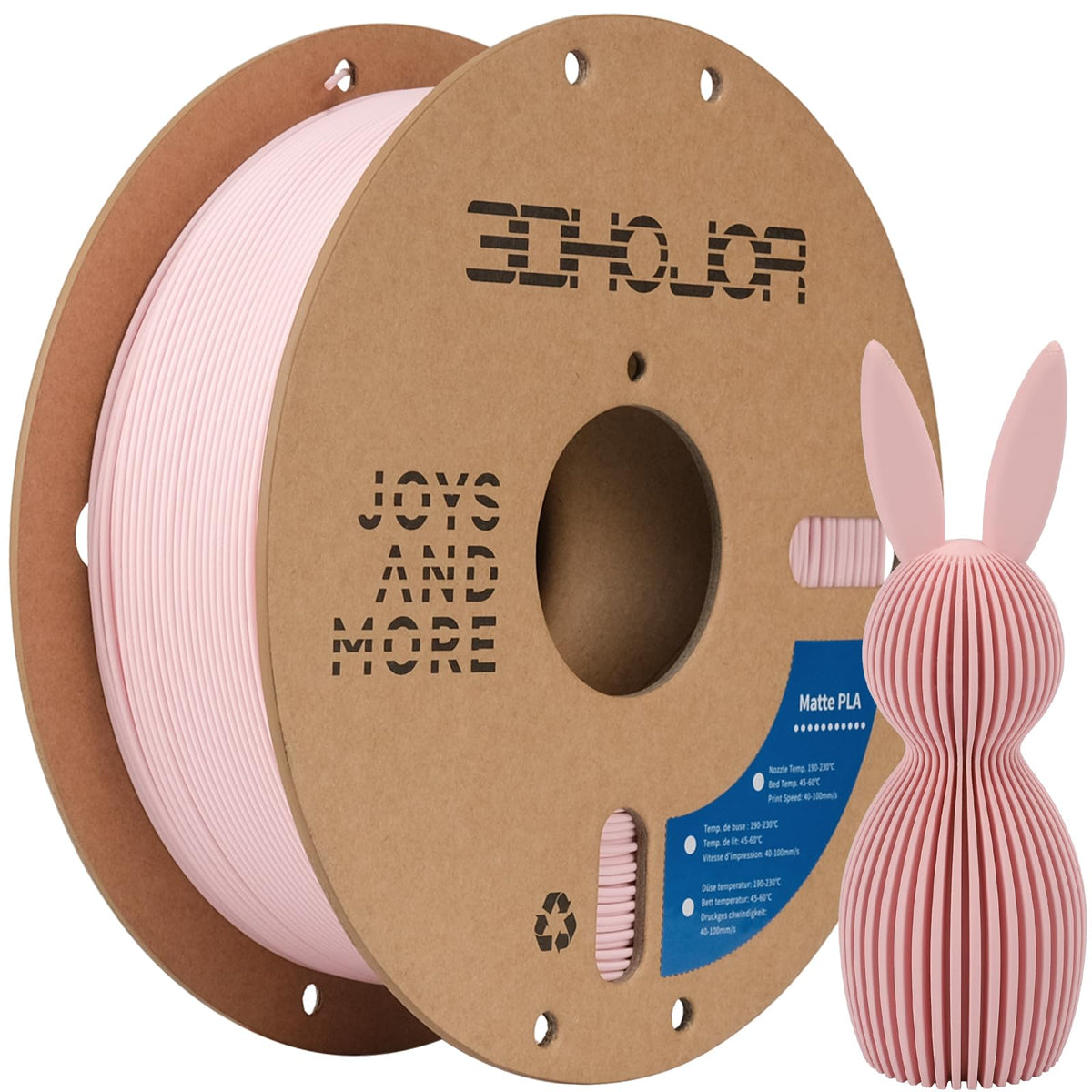 3DHoJor PLA+ PLA Plus Filament 1.75mm 1kg(2.2lbs) for 3D Printers,Yellow