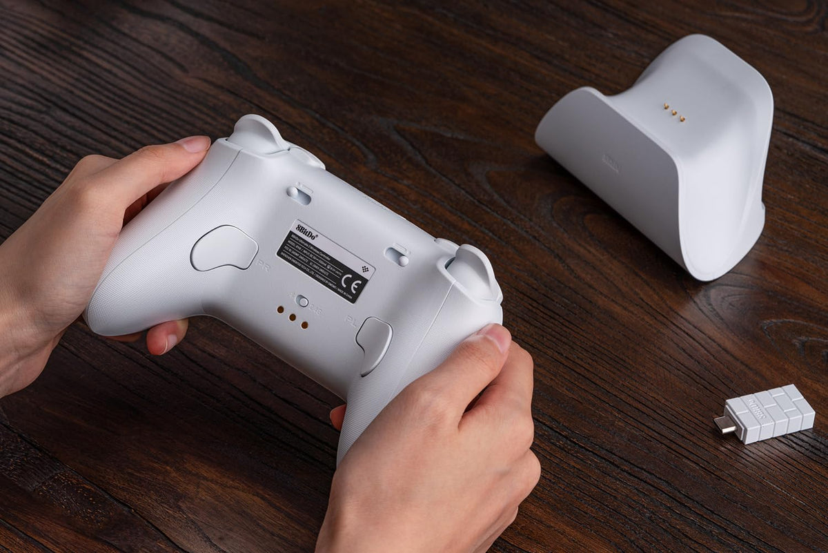 8Bitdo Ultimate 2 Wireless Controller for Windows & Android, Gaming Controller with TMR Joysticks, Switchable Hall Effect/Tactile Triggers, Motion Control, RGB Fire Ring, 8Speed Wireless Tech, Purple