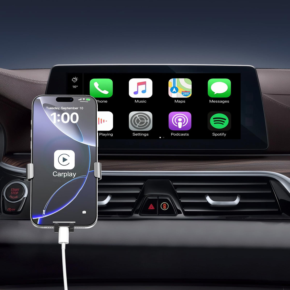 USB to USB C Car Carplay Cable for iPhone18 17,1M USB A to USB C Cable
