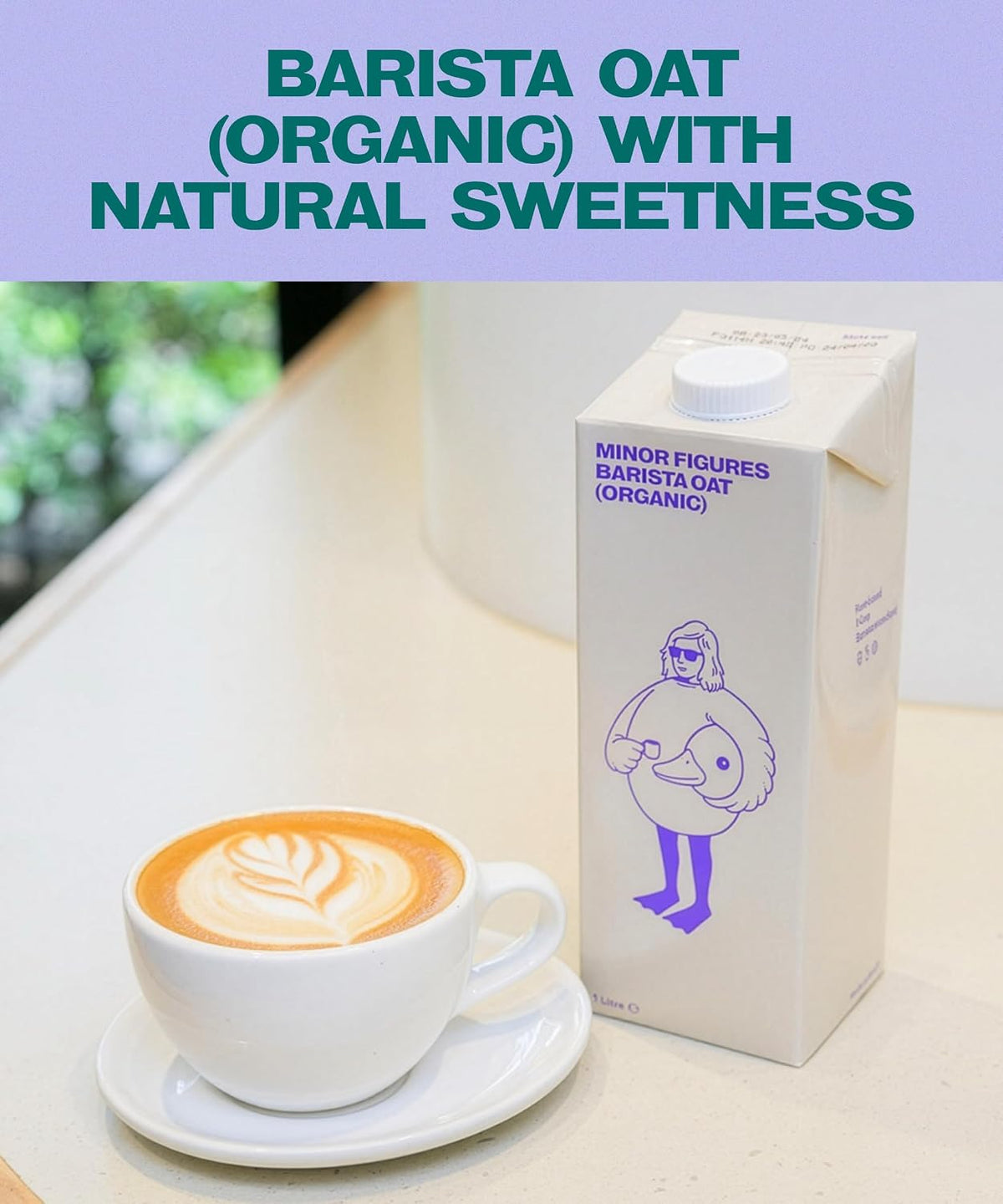 Minor Figures Barista Oat (Organic) – Perfect for Smooth, Silky Coffees – Vegan – Non-Dairy – Shelf-Stable – 1L x 6 Cartons