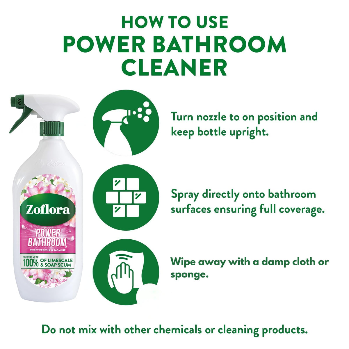 Zoflora Grapefruit & Lime Power Bathroom Cleaner Trigger Spray, 800ml