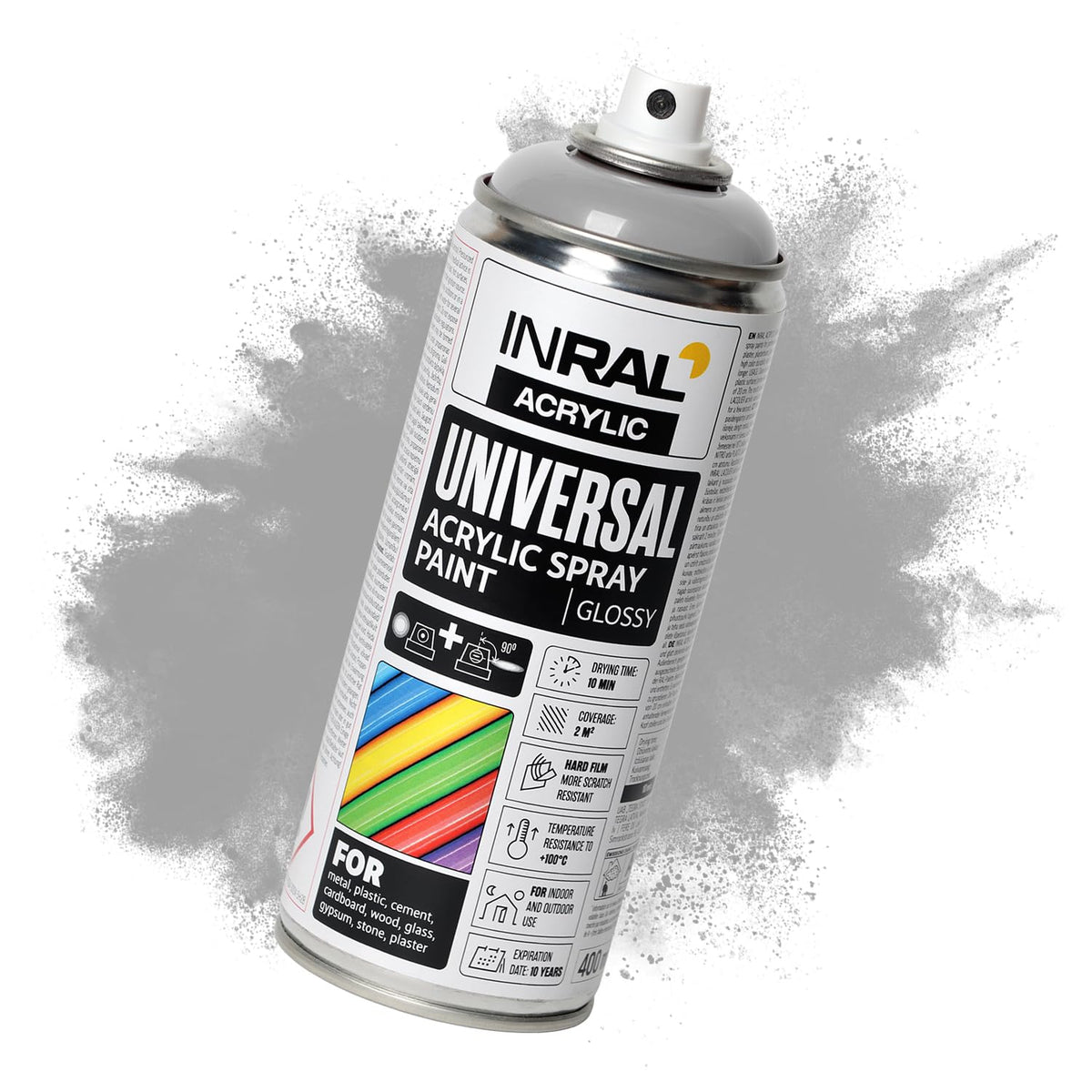 Acrylic Spray Paint Pure White Matt RAL9010 [400ml] – Universal Spray for Metal, Plastic, Wood & Stone – High-Coverage, UV & Rain Resistant – Indoor & Outdoor Use