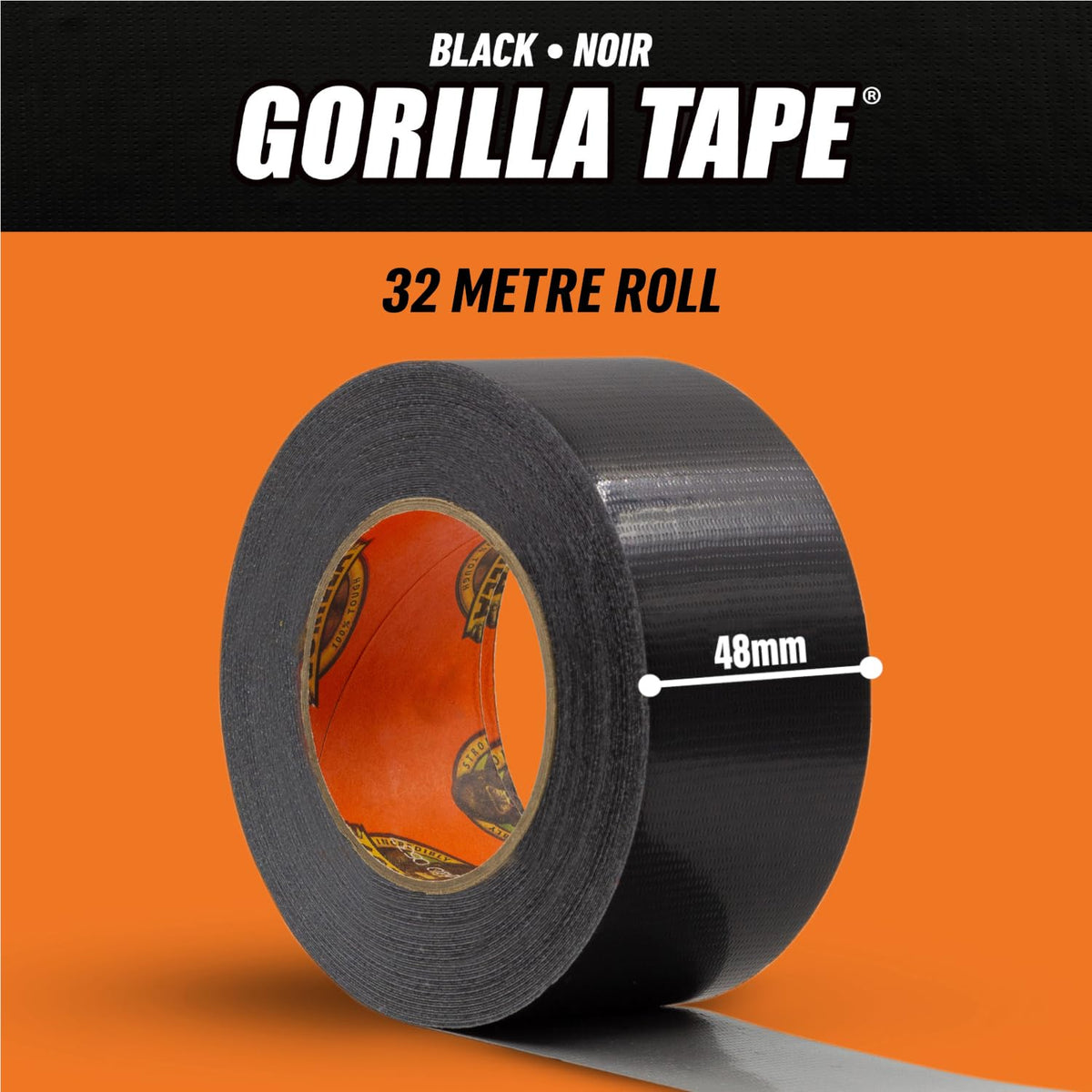 Gorilla GOR3049001 Tape Duct Tape Black 48mm x 11m