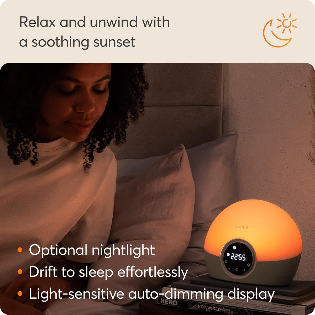 Lumie Bodyclock Spark 100 Wake-Up Light Alarm Clock, White