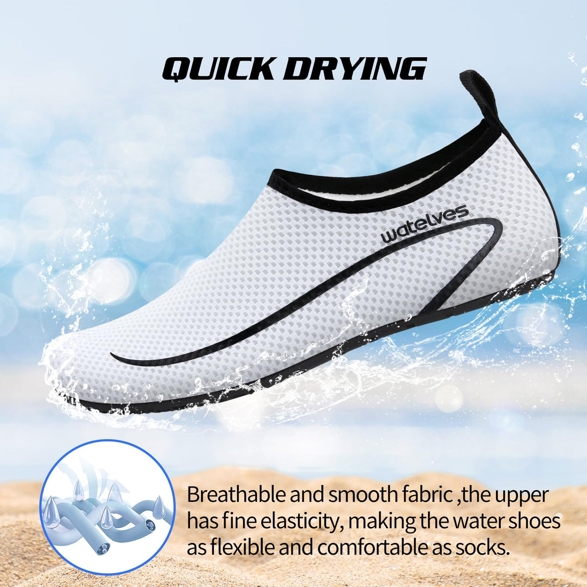 Swim Water Shoes Aqua Socks Barefoot for Sea Beach Swimming Shoes Pool Ladies Women Mens