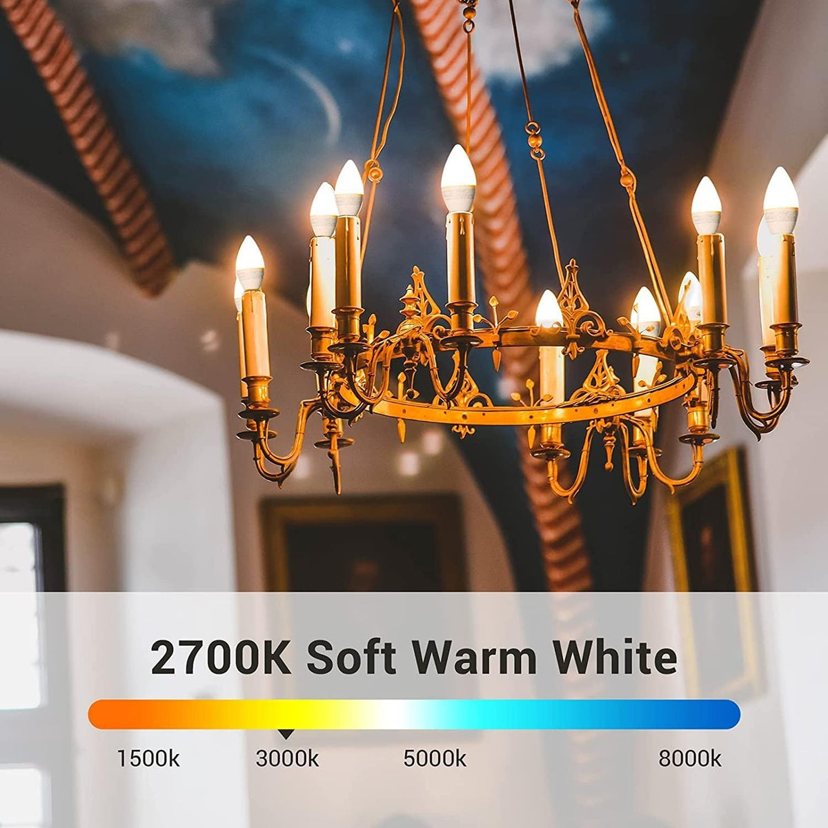 Blaupunkt E14 LED Light Bulb Candle Shape – 10W (Equivalent to 80W - 100W), 820 Lumens, 4000K Neutral White LED – Non‑Dimmable, E14 Screw Base, Energy‑Efficient Home Lighting – Pack of 1