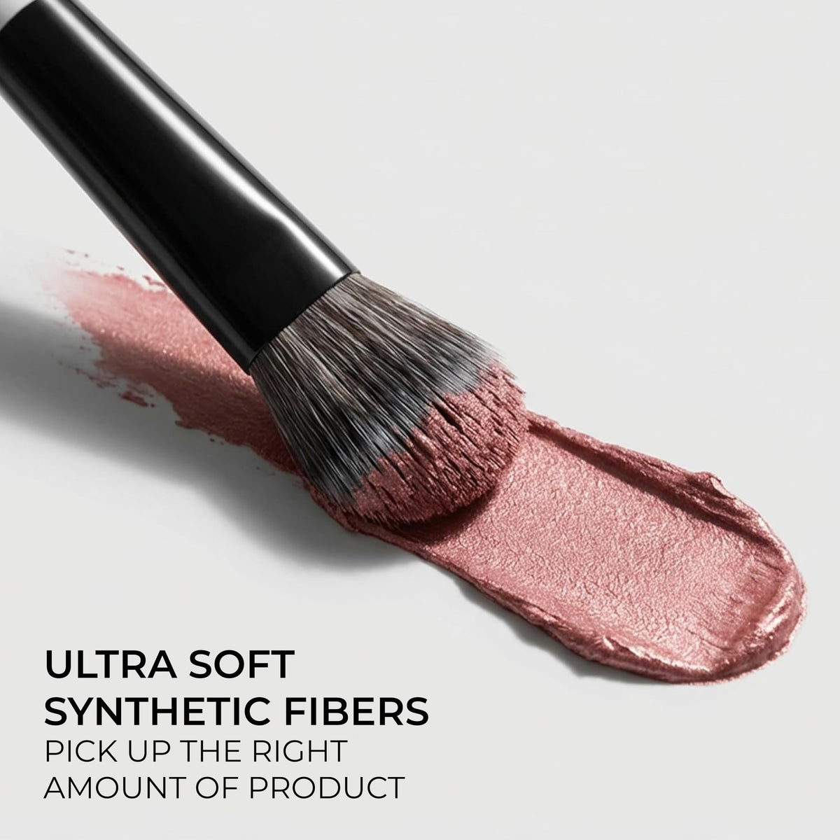 Make Up Brush Foundation Kabuki Flat Top, Perfect For Blending Liquid Cream