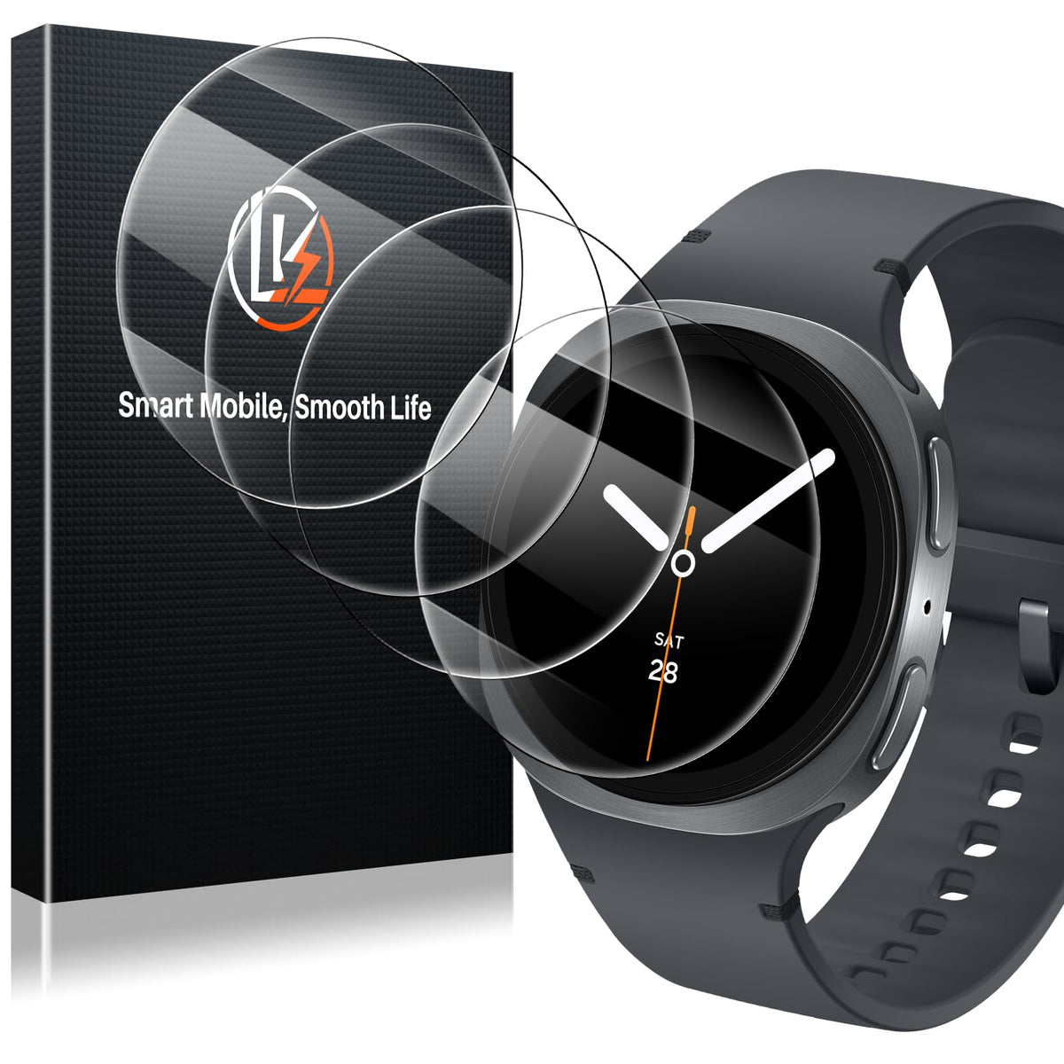 LK 6 Pack for Apple Watch Series 12/11/10 42mm Screen Protector