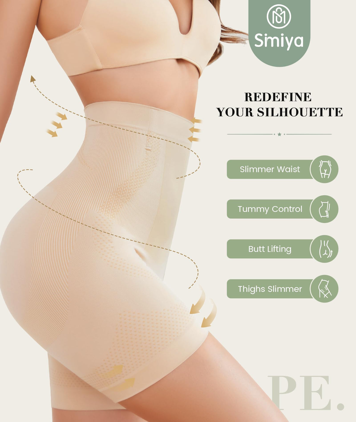 SIMIYA Tummy Control Knickers High Waisted Body Shaper for Women