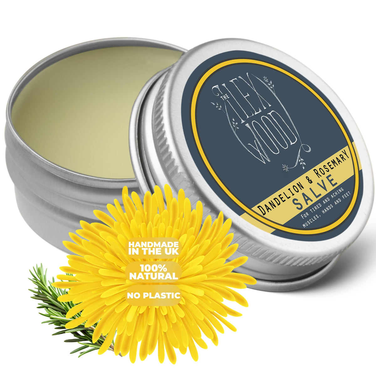 The Ilex Wood - Herbal Salve Gift Set - 100% Natural Handmade, Cruelty & Plastic Free. Skin irritation, scrapes, bites, stings soothes rashes, itching, dry skin, eczema, chapped hands. 3 x 100ml