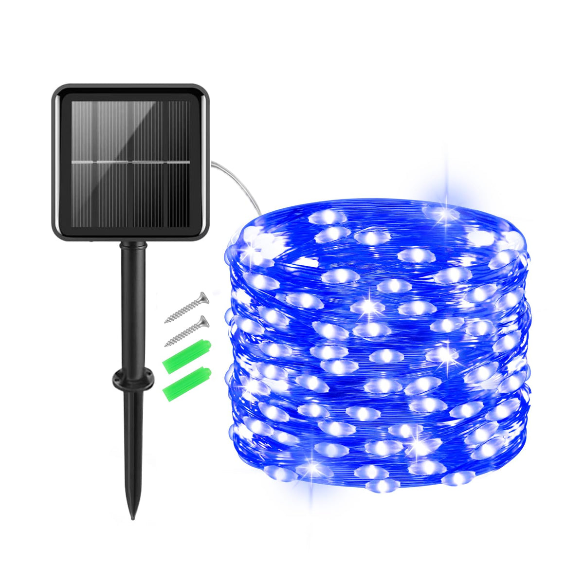 Gcstnn Garden Solar Lights Outdoor, 5M 50 LED Solar Fairy Lights, Copper Wire 8 Modes Waterproof String Lights for Yard, Christmas Tree, Bedroom, Gate, Indoor/Outside Decorations(Orange)