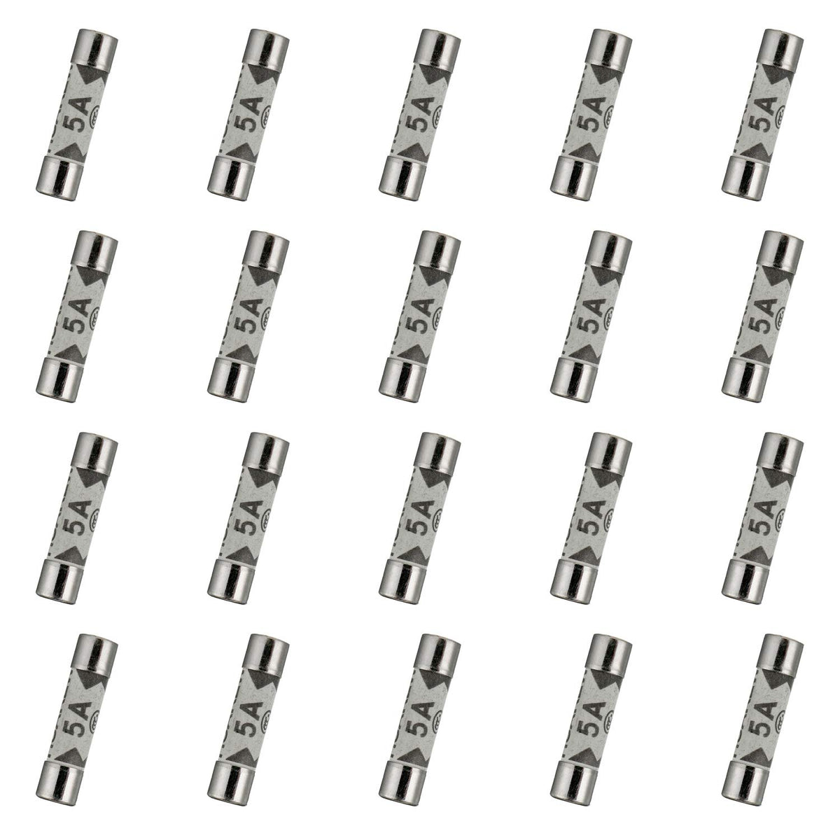 5 Values 100 Pcs 6.3x25 mm BS1362 1 3 5 10 13 A amp 240 V volt 0.248x0.984 Inch Ceramic Tube Fuses Assortment Kit