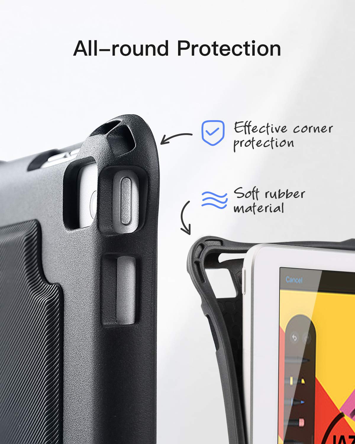 Inateck Keyboard Case with Tracked for iPad A16 11th Gen 11"/10th Gen 10.9"