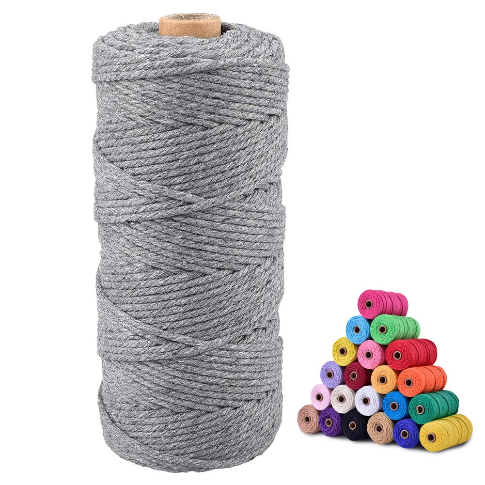 jijAcraft 4MM White Macrame Cord: 100M Cotton String Twine for Crafts