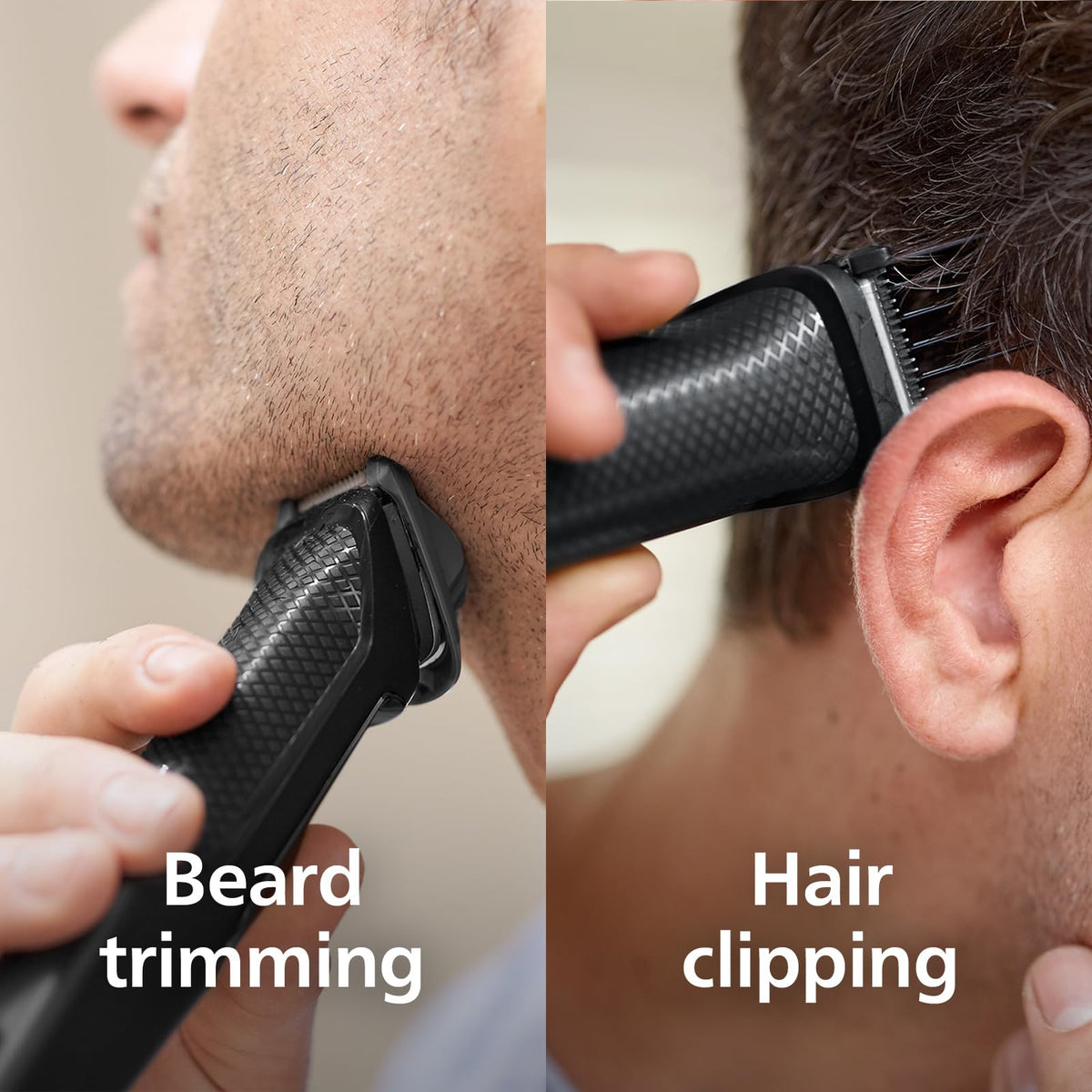 Philips Multigroom 3000 Series All-in-One 7-Piece Trimmer - Shaver and Clipper for Beard and Hair, Self-Sharpening Skin-Friendly Blades, 10 Length Settings, Model MG3930/15