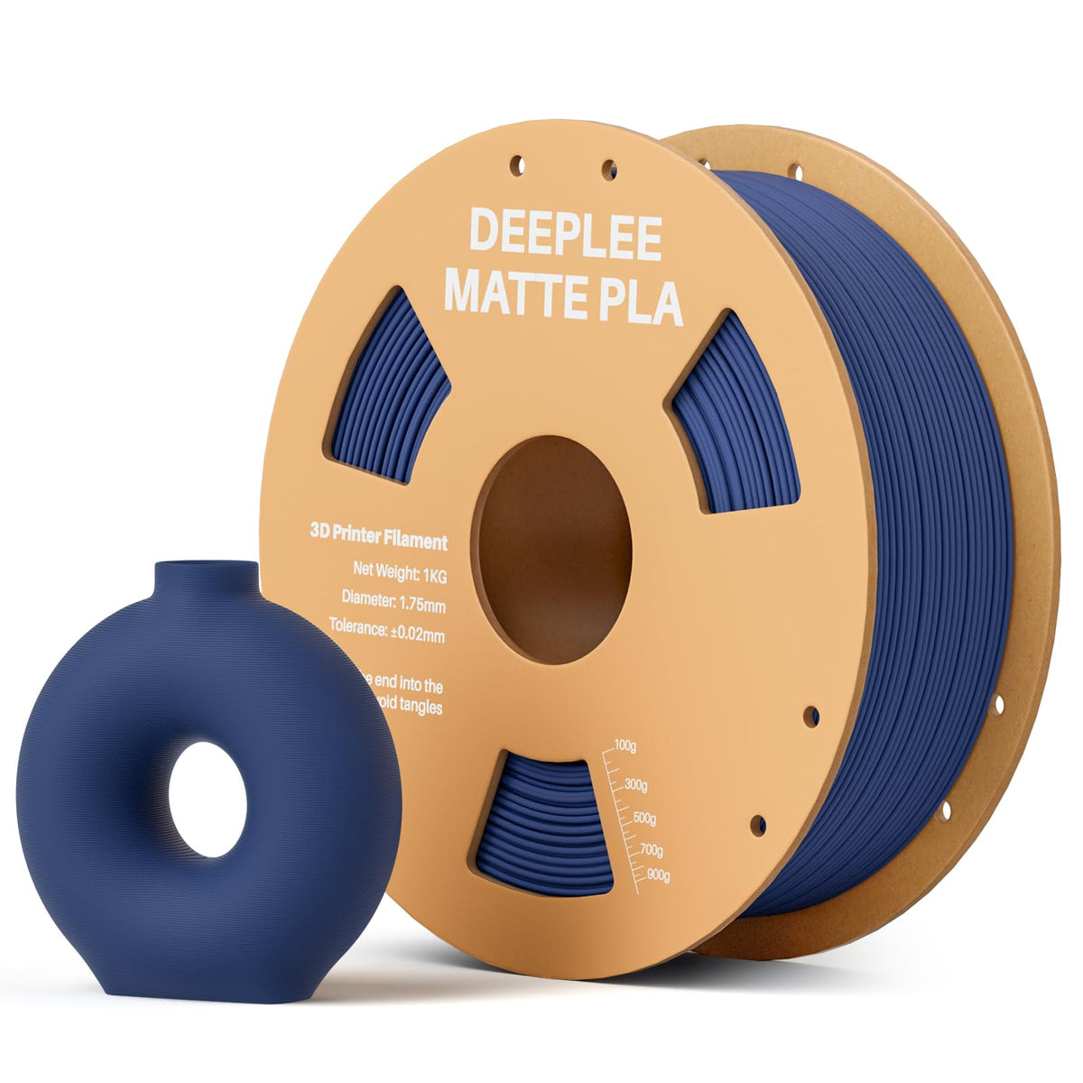 DEEPLEE Matte PLA Filament 1.75mm Matte White 1kg