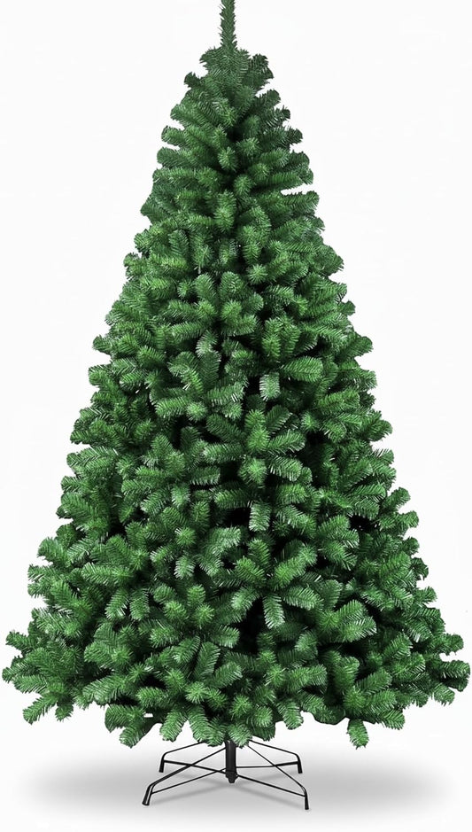 Z&A - 5FT Artificial Christmas Green Tree - 550 Tips with Dense Bushy Realistic Pine Branches, Full Natural Look, Sturdy Metal Stand, Easy Setup, Festive Decor for Home, Office, Indoor & Outdoor Use