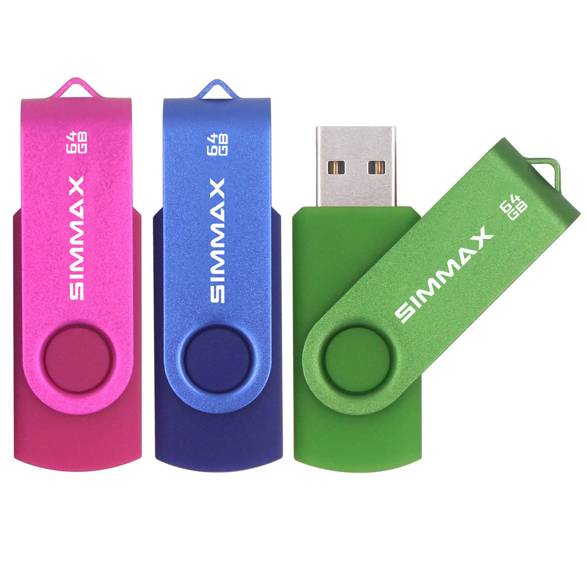 SIMMAX 32GB Memory Stick USB 2.0 Flash Drives Swivel Thumb Drive Pen Drive (32GB Purple)