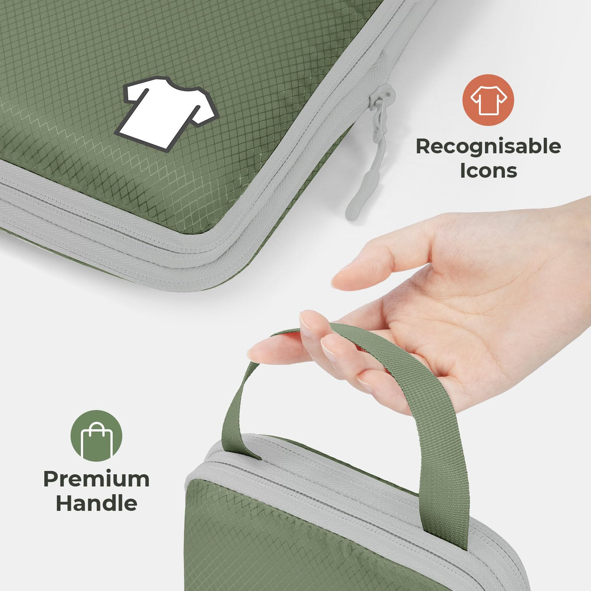 Samfolk Compression Packing Cubes for Suitcases Packing Cubes Compression Set Waterproof Suitcase Organiser Bags for Travel Suitcase Luggage Packing Organizer Bags Travel Essentials Black 8 Set