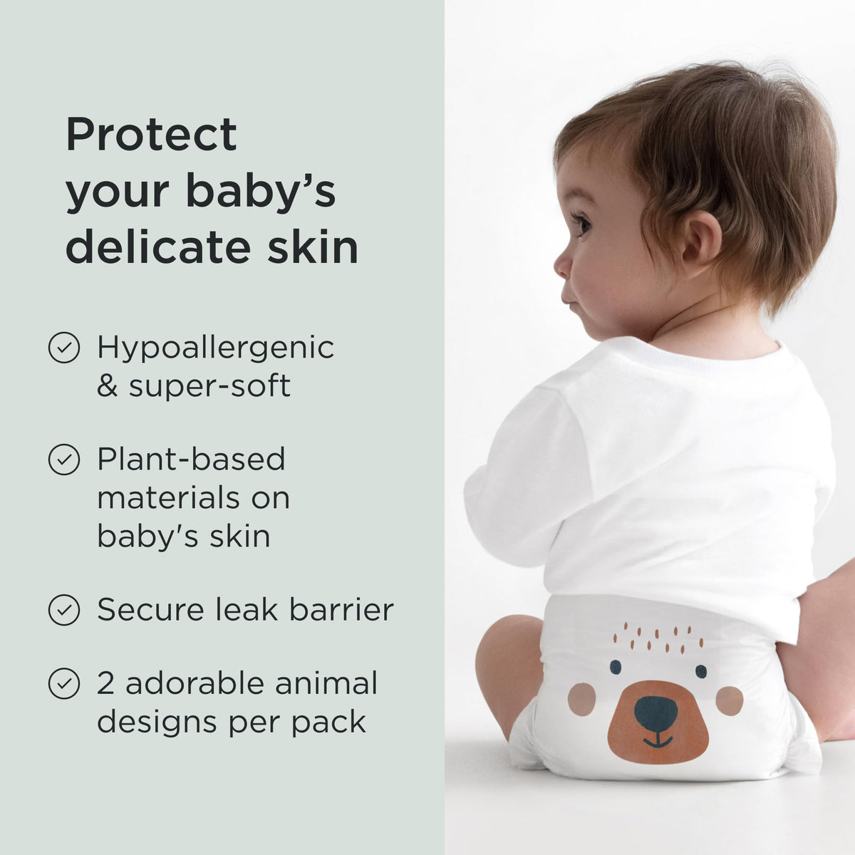 Kit & Kin Premium Baby Nappies Size 4 | 9-14 kgs / 20-31 lbs | Pack of 256 Nappies | Plant-Based Materials On Baby's Skin | Hypoallergenic | Superior up to 12 Hour Leak Protection