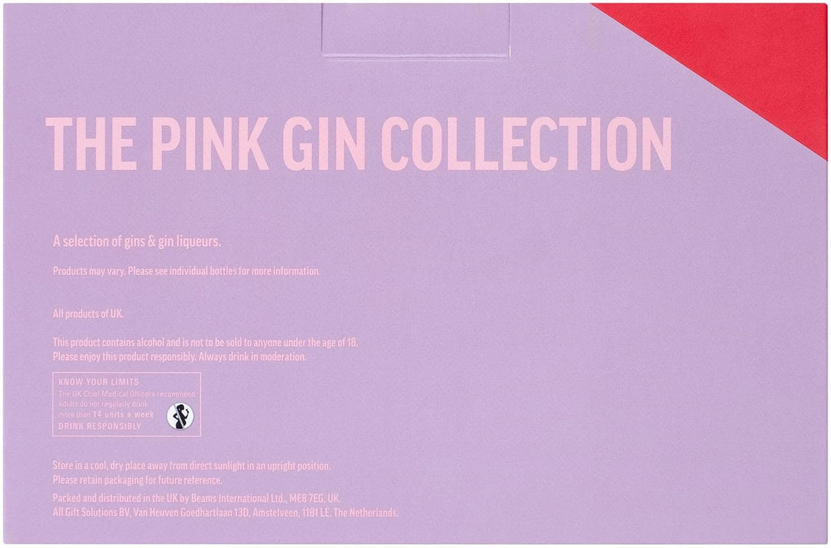 Pink Gin Gift Set, Beefeater, Gordon's, Edinburgh, Dockyard, 4 x 5 cl
